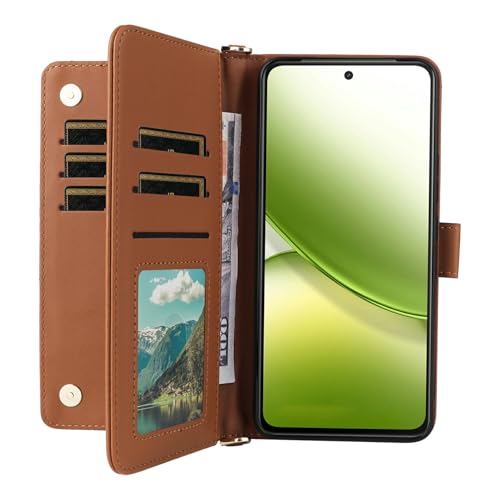 UniqueTroy Vivo Y400 4G/5G Leather Case - Brown - Image 3