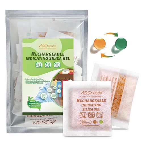 ADSorbco 20 Gram (15 Pack) Silica Gel Packets &ndash; Desiccant Packs for Storage, Reusable Moisture...
