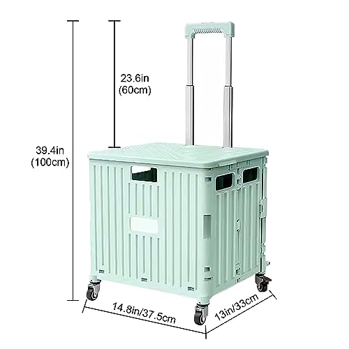 Carretilla plegable de mano resistente verde 8 ruedas miniatura 2