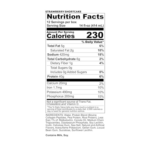 Image of REDCON1 MRE RTD Protein Shake | Strawberry Shortcake | Lactose Free, 40g Protein - 12 Pack, 14 oz