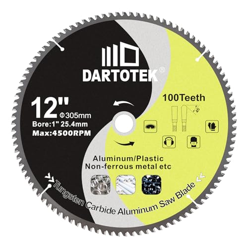 Lame alu 305mm 100 dents TCG alésage 25.4mm pour découper proprement métaux non ferreux et PVC