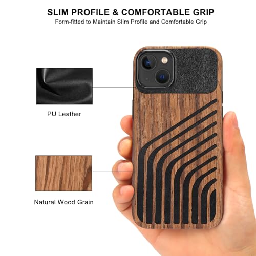 Coque iPhone 15 TENDLIN en bois - Accessoire style de vie urbain et nature - 3