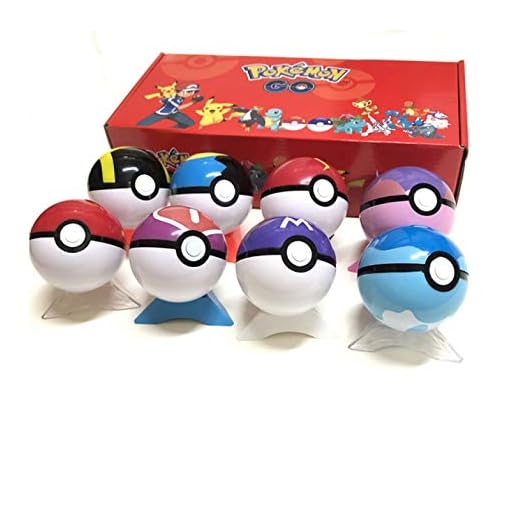 8 St / Set Pokeball Pokémon-leksakbollar 7 cm, varje Pokeball-boll kommer med en mini-Pokémon-modellleksak, en favoritfödelsedagspresent för barn