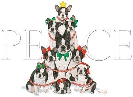 C542 Holiday Boxed Cards- Boston Terrier
