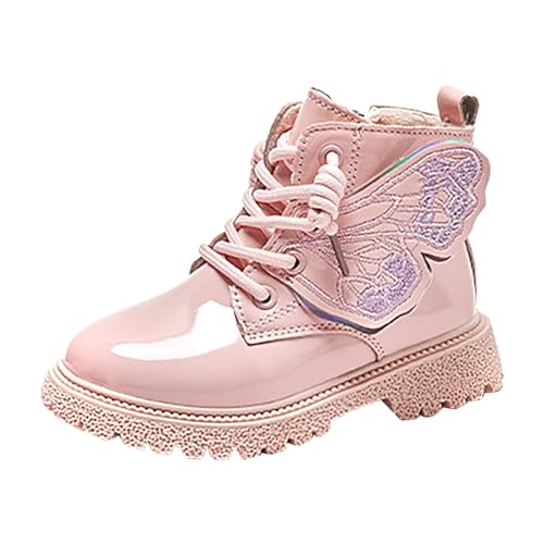Bottines fille élégant fourrée à fermeture éclair côté en PU