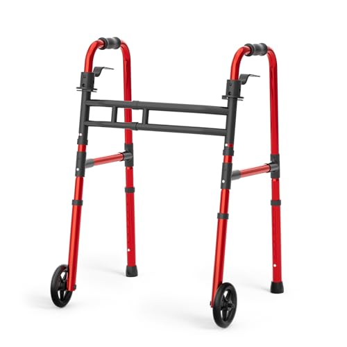 Loyoda Folding Walkers for Seniors Lightweight Walker with 5'' Front Wheel Height and Width...