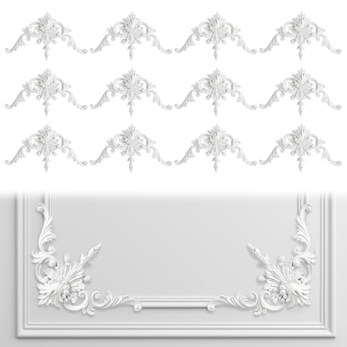 Maasechs 12pcs Corner Wall Molding, Wainscoting Floral Molding,Vintage by Maasechs - Used condition - Image 3
