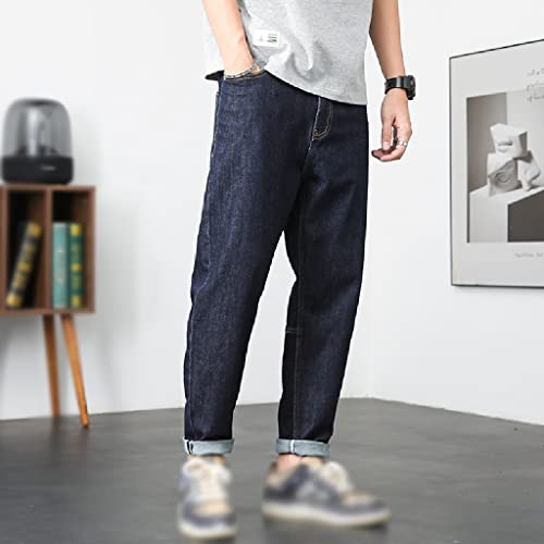 Pockets Designer Jeans surdimensionnés imprimés style harem ample dark - 4