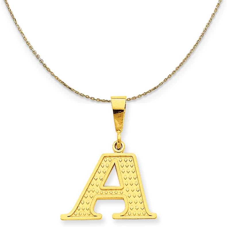 The Black Bow 14k Yellow Gold, Ashley, Initial A Necklace