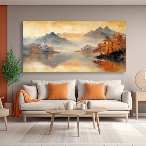 Tableau moderne encadré AEFOUU paysage minimaliste de luxe