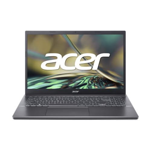 acer Aspire 5 A515-57-78XY Laptop, 39,6 cm (15,6 Zoll), Full HD LCD, Intel Core i7-12650H, 32 GB RAM, 1024 GB SSD, Intel UHD Graphics, ohne Betriebssystem, Grau, spanische QWERTY-Tastatur