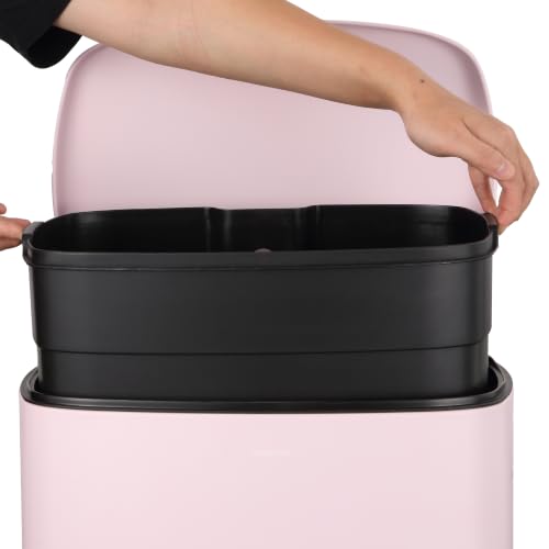 Image of happimess Curtis 8 Gal Step Trash Can Soft Close 25 inch, Blush Pink