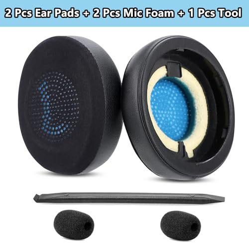 TaiZiChangQin Żelowe wkładki chłodzące wymienne kompatybilne z Jabra Evolve2 65/65MS/65UC, Evolve2 40/40UC/40MS/40USB, Elite 45h bezprzewodowy zestaw słuchawkowy nauszniki poduszki lodowy jedwab