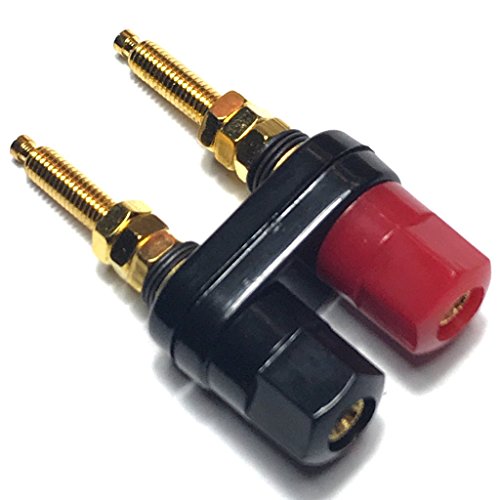 Cess Dual Binding Post Terminal - Amplifier/Speaker/Power Cable Connector - Banana Jack Socket - Length 2.3" (2 Pack) #TOP2