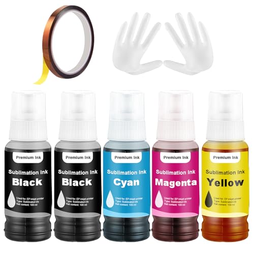 LAIPENG Garrafas recarregadas de tinta de sublimação com fita térmica compatível com impressora ET-2