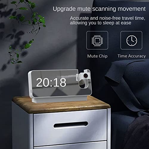 Bigfox Projection Alarm Clock, 180°Rotatable Digital Alarm Clocks With Clear Led Screen Alarm Clock On Ceiling 12/24H Snooze Function Adjustable Brightness Alarm Clocks For Bedrooms #TOP5