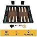 Legacy Deluxe Wooden Backgammon Classic 2-Player Original Board Game Set with Cups and Dice, for Kids and Adults Aged 8 and up