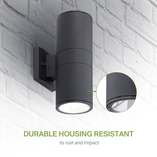 ASD 2 Light Exterior Lighting Fixtures - 120W E26 Cylinder Up and Down Black Modern Outdoor Wall Light, LED CFL Incandescent Bulb Patio Wall Light Fixture, Outdoor Sconce Lights ETL by ASD - Image 7