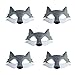 Hosfairy 5Pcs Halloween Animal Mask Half Face Wolf Cosplay Masks Horror Mask for Halloween Costume Party Cosplay Props