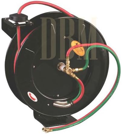 100' FT Retractable Welding Hose Reel Wall Truck Mount Oxygen Acetylene Mig 1/4"