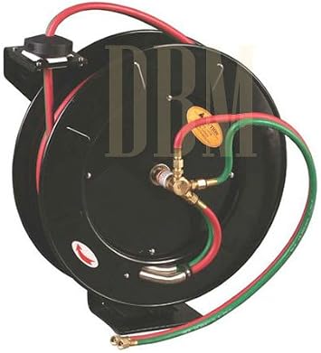 100 FT Retractable Welding Hose Reel Wall Truck Mount Oxygen Acetylene Mig 1/4"