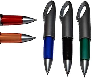 3 Carabiner (Karabiner) Clip Pens with Black Ink
