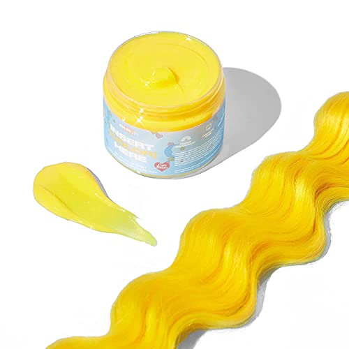 INH Semi Permanent Hair Color Funshine Bear Yellow, Color Depositing Conditioner, Temporary Hair Dye, Tint Conditioning Hair Mask, Safe, Yellow Hair Dye - 6oz