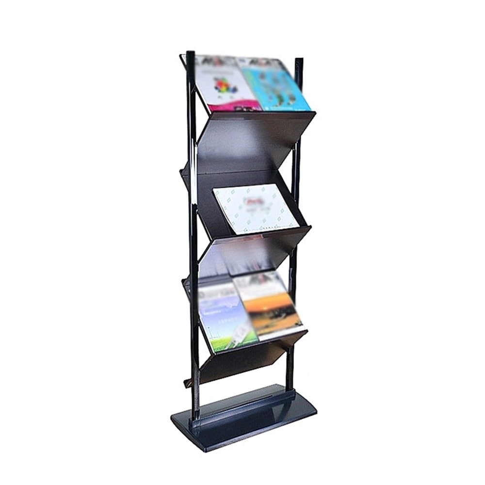 IUokLU Display A4 Floor Newspaper Rack Magazine Vertical Multi-layer Information Display Stand