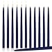 Elegant Navy Blue Dripless Taper Candles 12" Inch Tall Wedding Candle Set Of 12 Tapered Cobalt Blue
