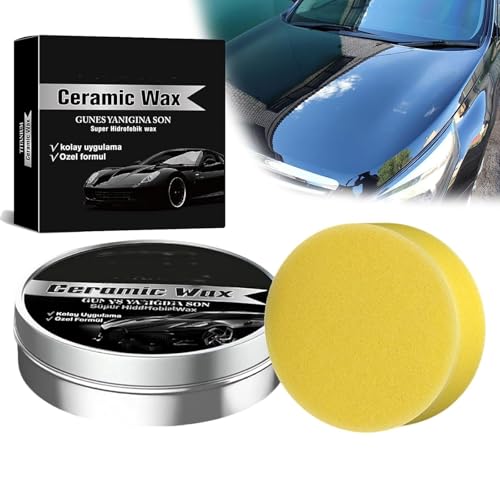 Lyoveu Titanium Ceramic Wax,Cera De Cerámica De Titanio,Cera De Cerámica para Automóviles,Revestimiento De Cerámica para Coche, Auto Car Scratch Repair Remover Wax Paste Polish Vehicle Paint Care