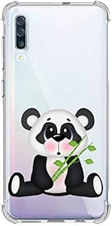 Oihxse Compatible with Samsung Galaxy A80 Case Cute Panda Cartoon Pattern Shockproof Crystal Clear Ultra-Thin Slim Soft Silicone TPU Transparent Air Cushion Protective Cover
