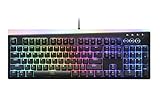 i-rocks K71M RGB Mechanical Gaming Keyboard with Media Control Knob, Outemu Switches (Brown), 104 Keys w/Full NKRO, PBT Keycaps, Multimedia Hotkeys, Detachable USB-C Cable and Onboard Storage, Black