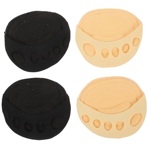 HOLIDYOYO 2Pairs Womens Breathable Half Socks Comfortable Skid Finger Socks for High Heels Summer Footie Pads Skin for Canvas Running Shoes