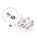 50 PCS Daisy Flower Glass Beads with Storage Jar| Thicker and Consistent Size Daisies | Premium Assorted and Vibrant Colour Daisies.