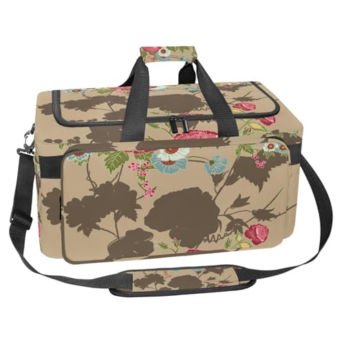 Sac d'entraînement 30L avec organiseur de sac et motif feuilles rétro