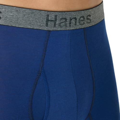 Hanes 남성용 속옷 복서 브리프 또는 롱 레그 복서 브리프 팩, 3팩, 말리지 않음, 신축성 있는 면 남성용 의류 — 사진 5