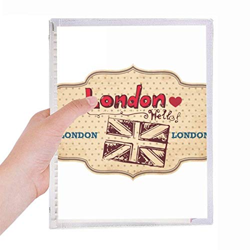 Carnet de notes à spirale Union Jack rechargeable A5 London