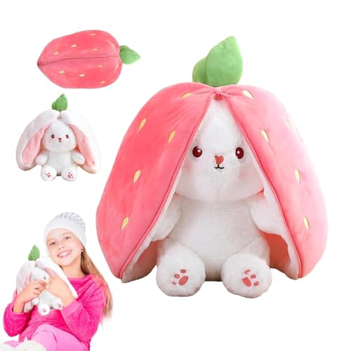 YEWCEP Easter gifts children, cuddly toys, plush toy, Easter gifts, cuddly toy rabbit, plushie, rabbit cuddly toy, Easter bunny plush cuddly toy, plush rabbit strawberries, 18 cm YEWCEP Easter gifts children, cuddly toys, plush toy, Easter gifts, cuddly toy rabbit, plushie, rabbit cuddly toy, Easter bunny plush cuddly toy, plush rabbit strawberries, 18 cm
