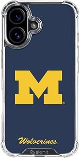 Clear Phone Case Compatible with iPhone 16 - Officially Licensed University of Michigan M Logo Bold Design