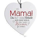  formano Herz Hänger Mama Spruch Muttertag Herzhänger Mutter Keramikherz Keramikherzhänger 749031 Dekohänger Keramik Weißheit