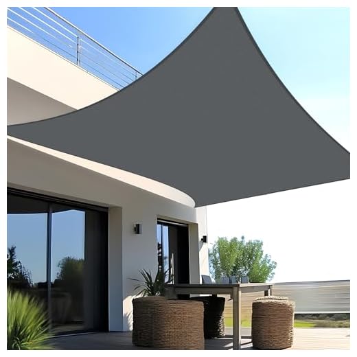 SUNNY GUARD Sonnensegel Rechteckig 2x2m Wasserdicht Sonnenschutz Wetterschutz Segel Baldachin UV Schutz für Balkon Terrasse Garten, Grau Anthrazit