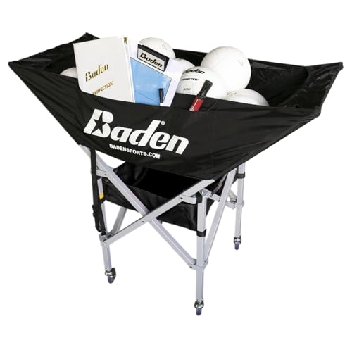 Baden CBC-200C Perfection Hammock Volleyball Cart | Durable Aluminum & Nylon Design for Easy Storage and Transport | Holds 30+ Volleyballs | Gunmetal Grey by Baden - Image 2