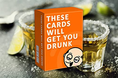Image of Awestuffs These Cards Will Get You Drunk, Party Card Game for Adults, 100 Cards, Paper, Modern Style, 2-8 Players