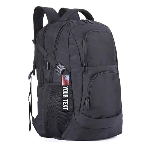 Customzied Luggage Tags for Travel Suitcase,Personalized Travel Suitcases Labels Tags Loops, Embroidery Baggage Tags to Quickly Spot Travel Bag Suitcase，1pc ((American Flag),4