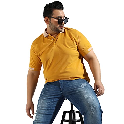 Image of CAHOOT Instafab Plus Men's Polo Neck Half Sleeve Regular Fit T-Shirt for Casual Wear | Modern Clothing T-Shirt Crafted with Comfort Fit and High-Performance for Everyday Wear