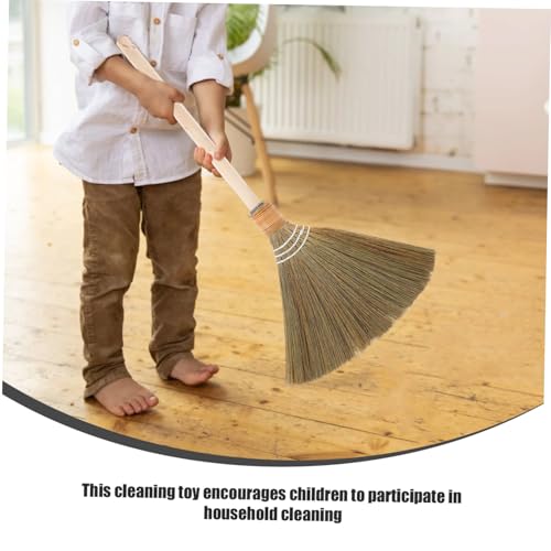 KICHOUSE Kleiner Kinderbesen aus Stroh mit Holzgriff Leichter und Dekorativer Kehrbesen für Wohnzimmer und Garage Weiche Bambusborsten Schonen Boden – Bild 7