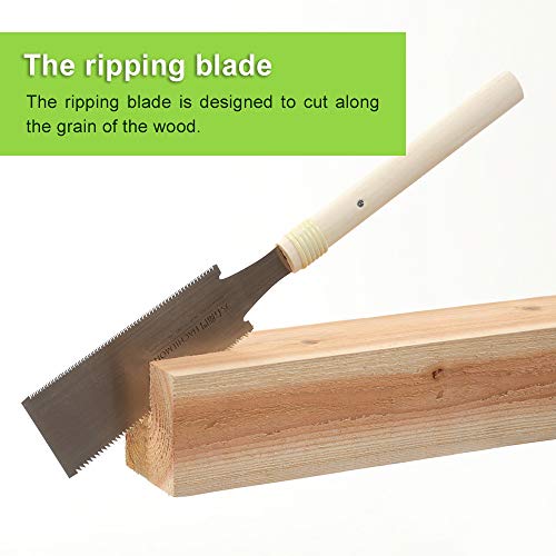 Hachiemon Japanese Ryoba Pull Saw Double Edge Hand Saw 180Mm (7 Inch) For Woodworking Compact And Smoothly - Morotegake - #TOP3