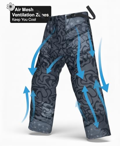 Unbound Sports Inline Hockey Pants – Senior Adult Roller Hockey Pants with Air Mesh Ventilation, Lycra Stretch Thighs & Adjustable Waist Straps (USA, Extra Large)