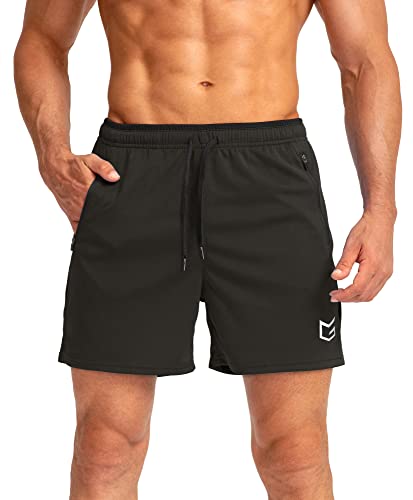 Image of G Gradual Men's Gym Workout Shorts Zipper Pockets 5 inch / 7 inch Quick Dry Breathable Runing Athletic Short for Men