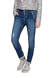 Mit Paillettenaufsätzen ATT Jeans Damen Boy Fit Jeans Mit Paillettenaufsätzen Kira Kira